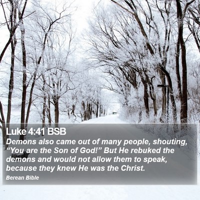 Luke 4:41 BSB Bible Verse Image