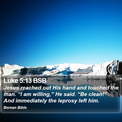 Luke 5:13 BSB Bible Verse Image