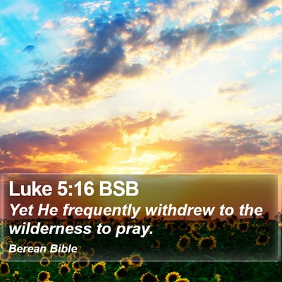 Luke 5:16 BSB Bible Verse Image