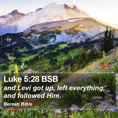 Luke 5:28 BSB Bible Verse Image