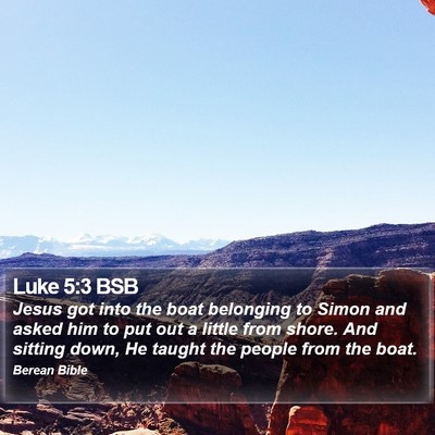 Luke 5:3 BSB Bible Verse Image