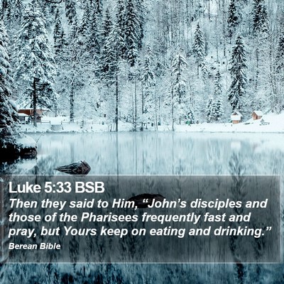 Luke 5:33 BSB Bible Verse Image