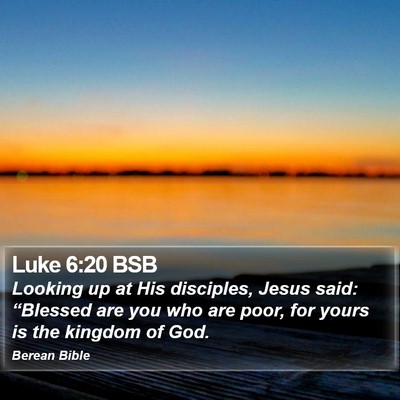 Luke 6:20 BSB Bible Verse Image