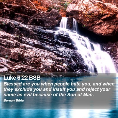 Luke 6:22 BSB Bible Verse Image