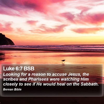 Luke 6:7 BSB Bible Verse Image