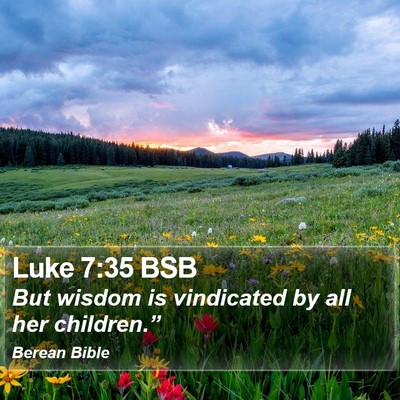 Luke 7:35 BSB Bible Verse Image
