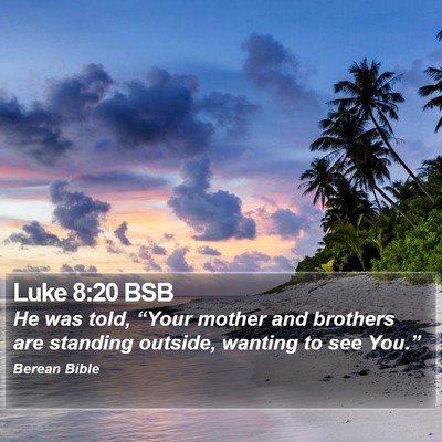 Luke 8:20 BSB Bible Verse Image