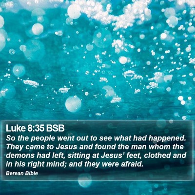 Luke 8:35 BSB Bible Verse Image