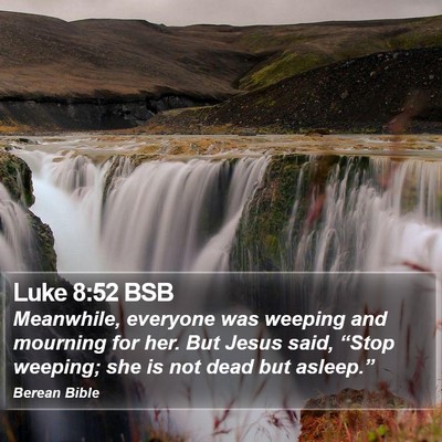 Luke 8:52 BSB Bible Verse Image