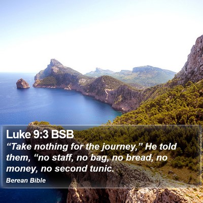 Luke 9:3 BSB Bible Verse Image