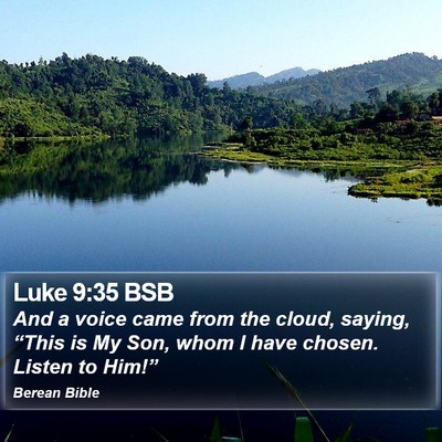Luke 9:35 BSB Bible Verse Image