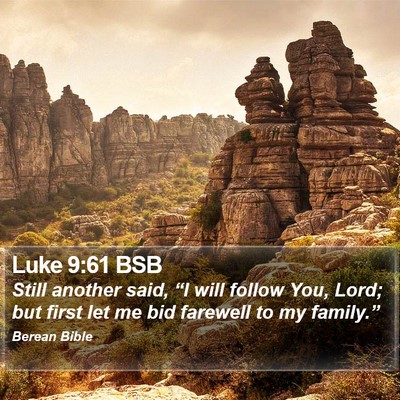 Luke 9:61 BSB Bible Verse Image