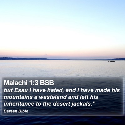 Malachi 1:3 BSB Bible Verse Image