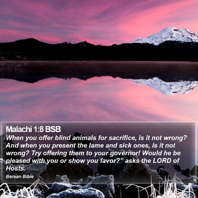 Malachi 1:8 BSB Bible Verse Image