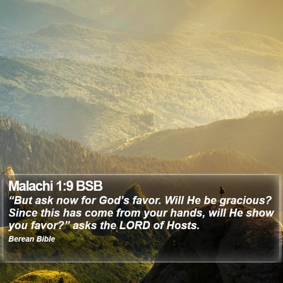 Malachi 1:9 BSB Bible Verse Image