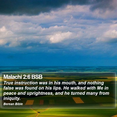 Malachi 2:6 BSB Bible Verse Image