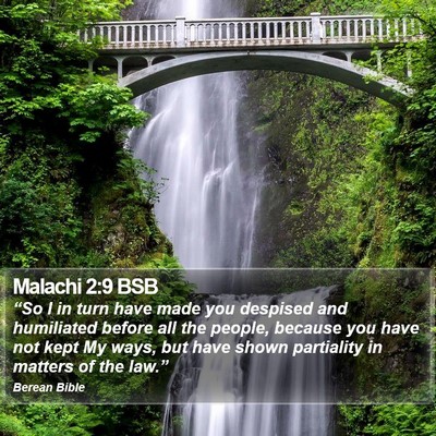 Malachi 2:9 BSB Bible Verse Image