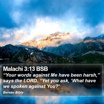 Malachi 3:13 BSB Bible Verse Image
