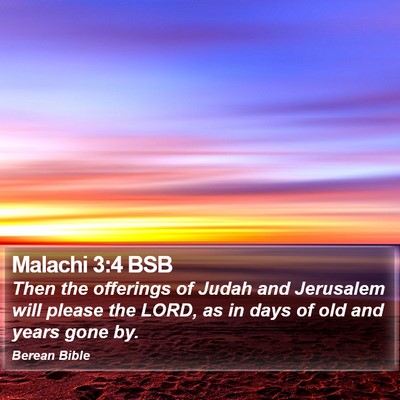 Malachi 3:4 BSB Bible Verse Image