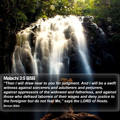 Malachi 3:5 BSB Bible Verse Image