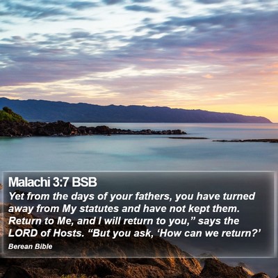 Malachi 3:7 BSB Bible Verse Image