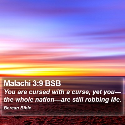 Malachi 3:9 BSB Bible Verse Image