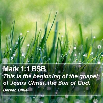 Mark 1:1 BSB Bible Verse Image