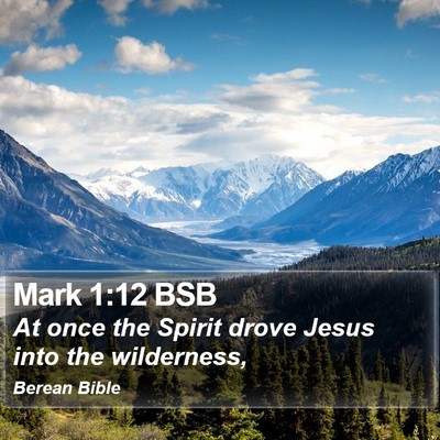 Mark 1:12 BSB Bible Verse Image