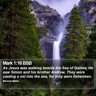 Mark 1:16 BSB Bible Verse Image
