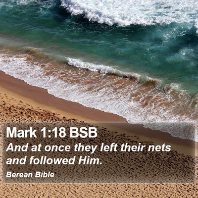 Mark 1:18 BSB Bible Verse Image