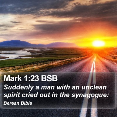 Mark 1:23 BSB Bible Verse Image