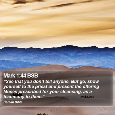 Mark 1:44 BSB Bible Verse Image