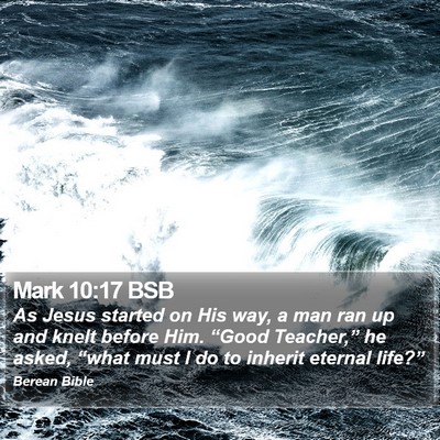 Mark 10:17 BSB Bible Verse Image