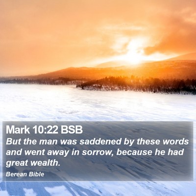 Mark 10:22 BSB Bible Verse Image