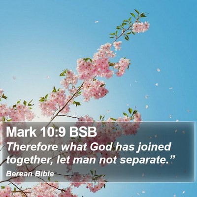 Mark 10:9 BSB Bible Verse Image