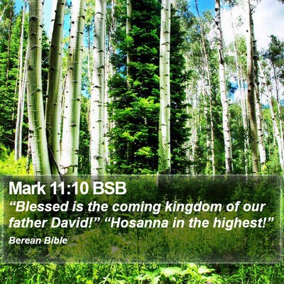 Mark 11:10 BSB Bible Verse Image