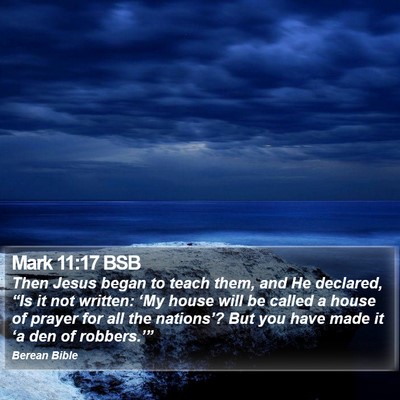 Mark 11:17 BSB Bible Verse Image