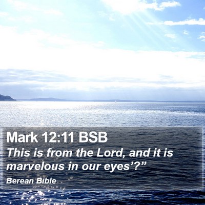 Mark 12:11 BSB Bible Verse Image