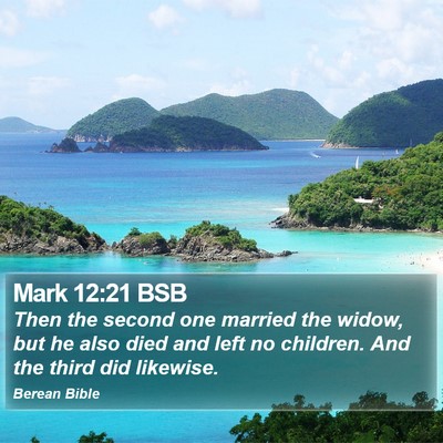 Mark 12:21 BSB Bible Verse Image
