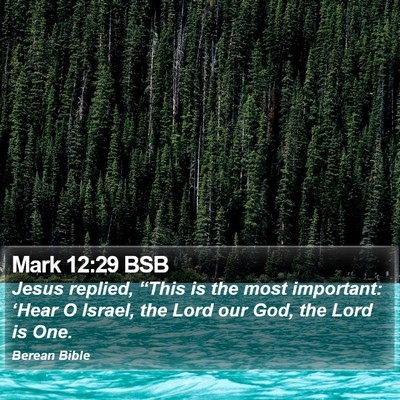 Mark 12:29 BSB Bible Verse Image