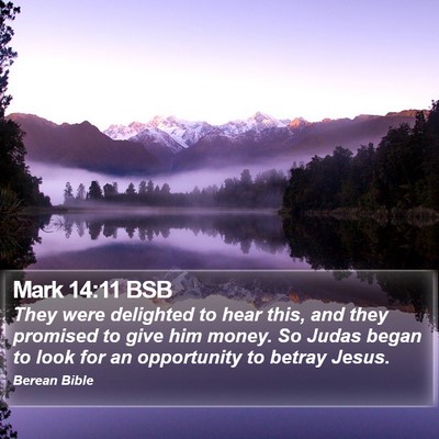 Mark 14:11 BSB Bible Verse Image