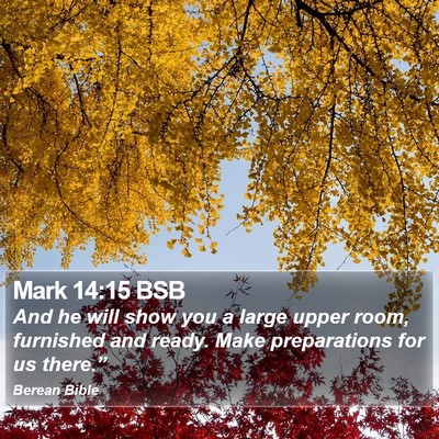 Mark 14:15 BSB Bible Verse Image