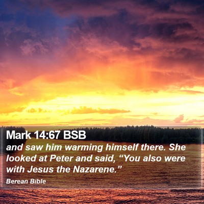 Mark 14:67 BSB Bible Verse Image