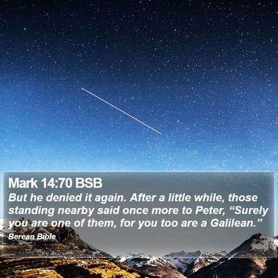 Mark 14:70 BSB Bible Verse Image