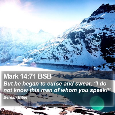 Mark 14:71 BSB Bible Verse Image