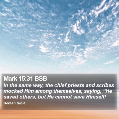 Mark 15:31 BSB Bible Verse Image