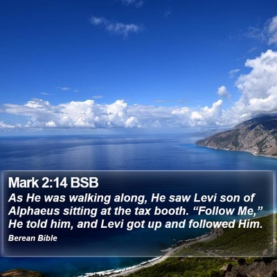 Mark 2:14 BSB Bible Verse Image