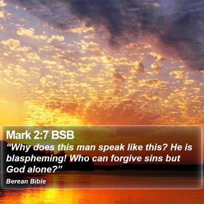 Mark 2:7 BSB Bible Verse Image