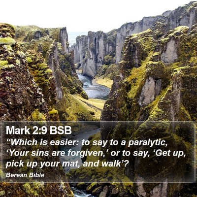 Mark 2:9 BSB Bible Verse Image
