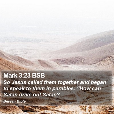 Mark 3:23 BSB Bible Verse Image